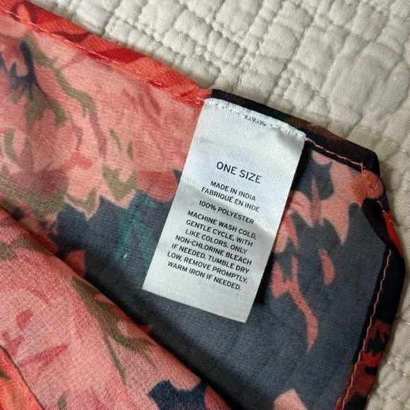 Free Press Floral Print Sheer Duster Kimono One Size - Picture 4 of 5